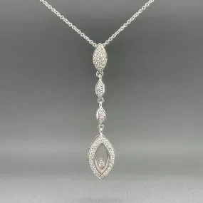 Estate 14K W Gold 0.24ctw H/SI1-2 Diamond Pendant