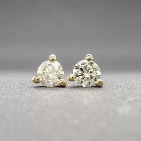 Estate 14K Y Gold 0.24ctw J/SI1-I1 Diamond Stud Earrings