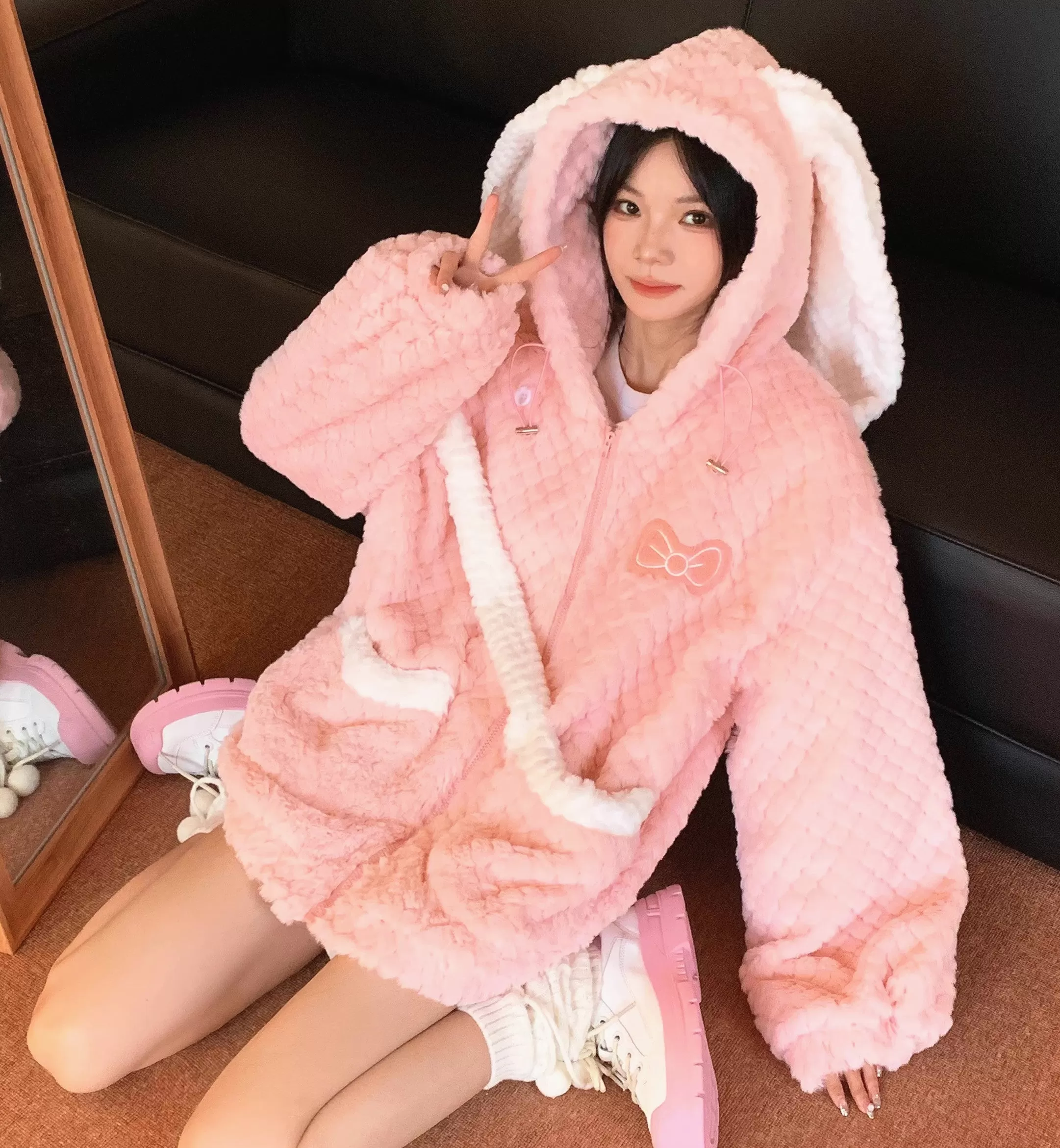 Fashion Rabbit Ears Coat PN6505