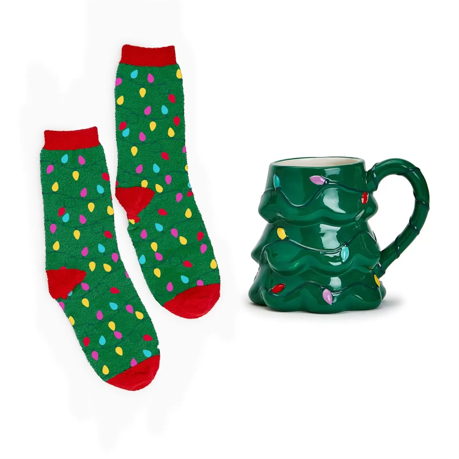 Festive Mug with Super Soft Cozy Socks- Assorted Designs