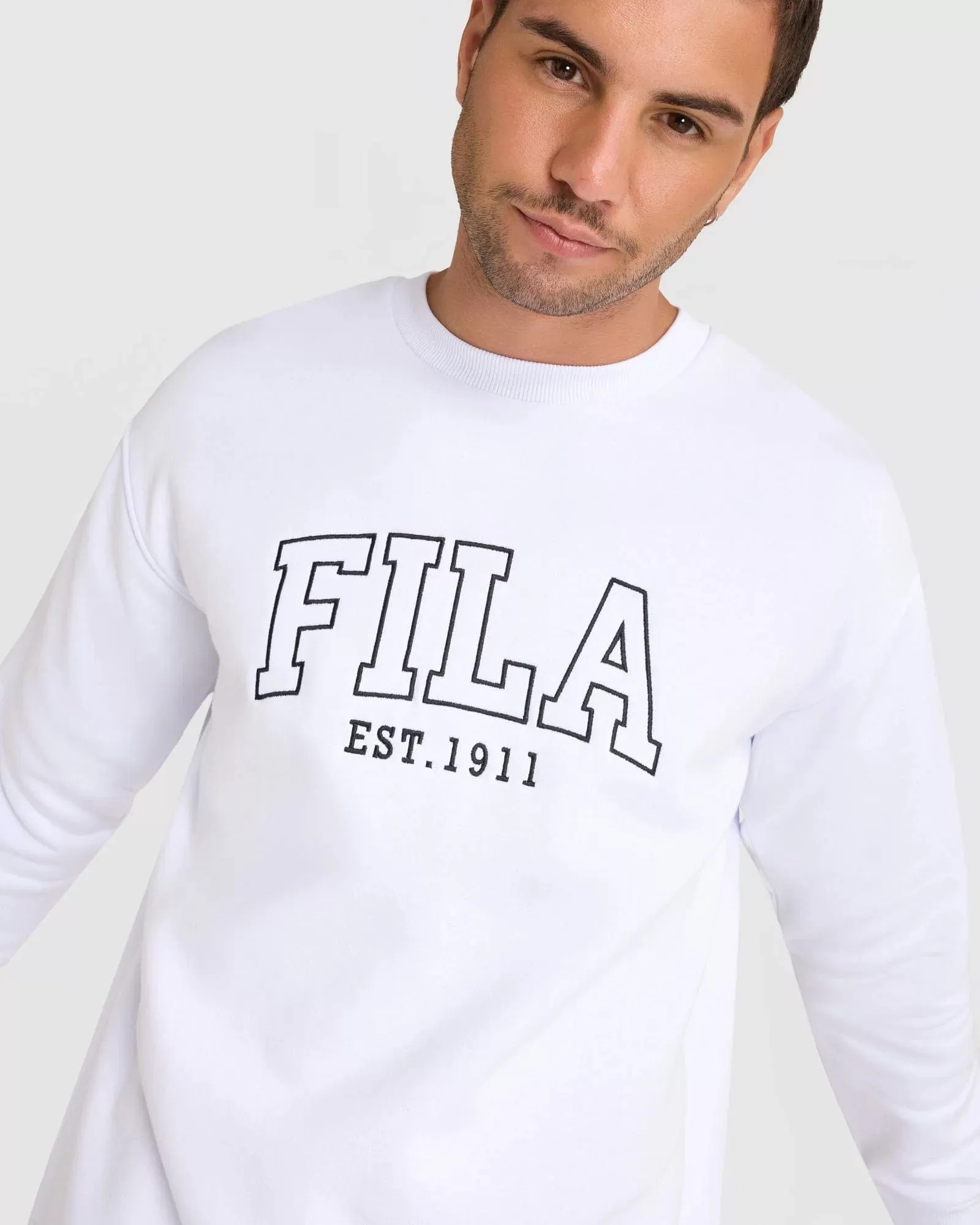 FILA UNISEX UC4.ZERO WHITE CREW SWEATSHIRT