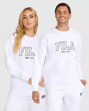 FILA UNISEX UC4.ZERO WHITE CREW SWEATSHIRT