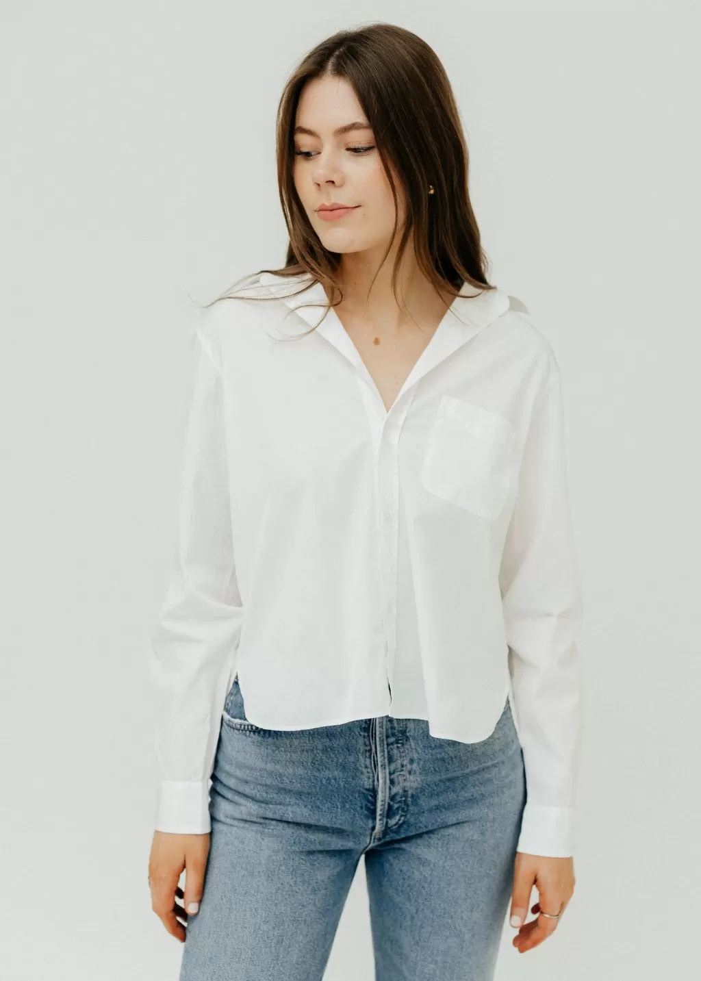 Frank & Eileen Silvio Button Up in White