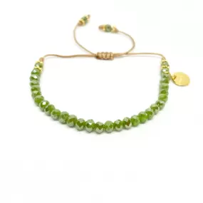 Friendship Crystal Green Grass Bracelet