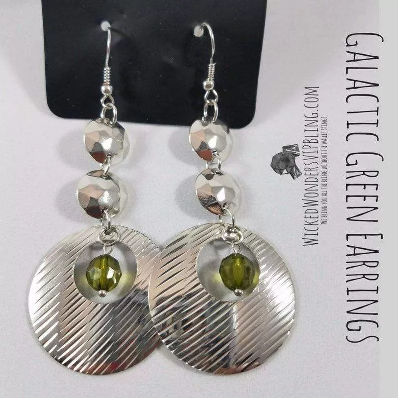 Galactic Green Earrings