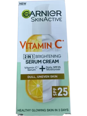 Garnier 2in1 Vitamin C Serum Cream with SPF 25 50ml