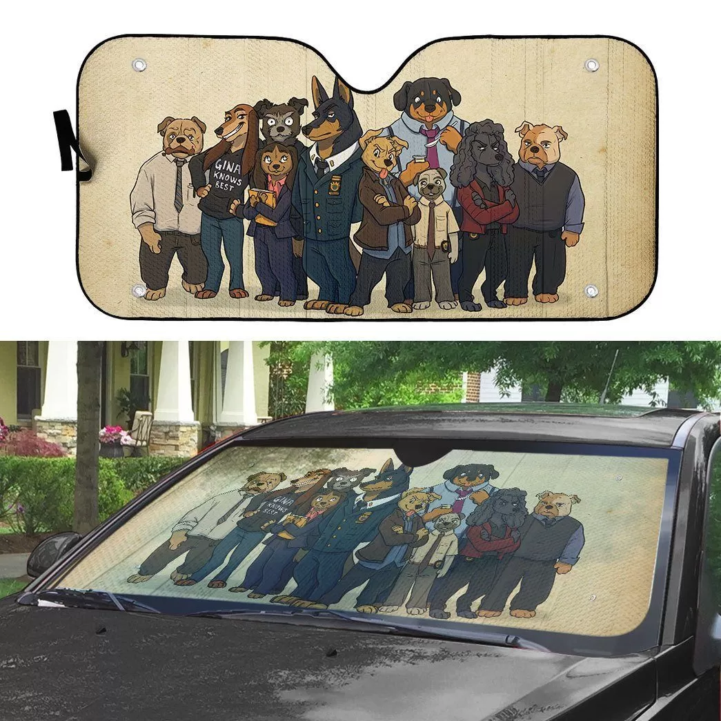 Gearhuman 3D B99 Dogs Auto Sunshade