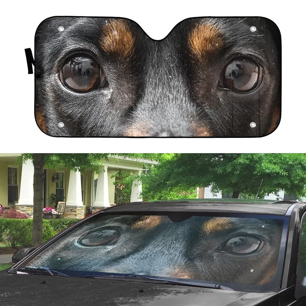 Gearhuman 3D Dachshund Dog Eyes Custom Car Auto Sunshade