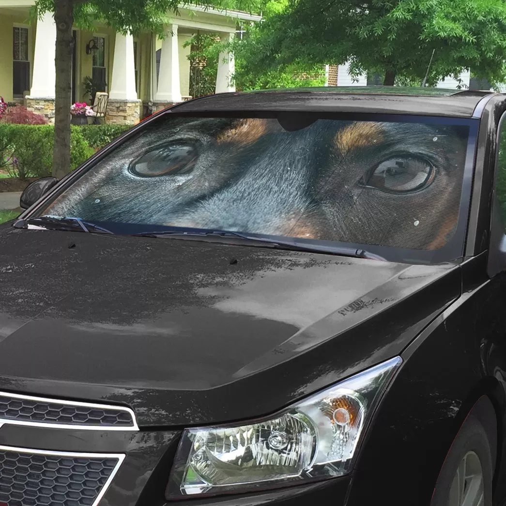 Gearhuman 3D Dachshund Dog Eyes Custom Car Auto Sunshade