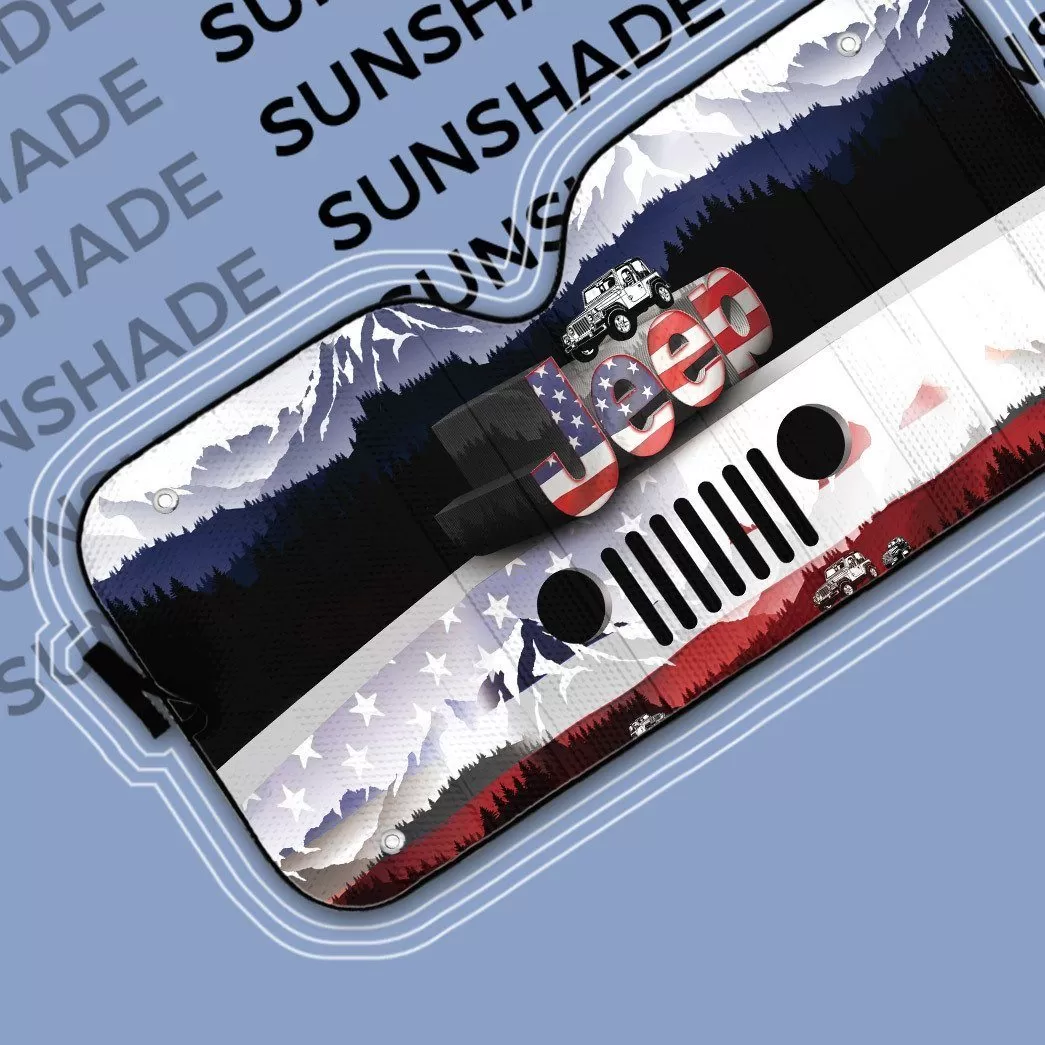 Gearhuman 3D Jeep American Flag Sunshade