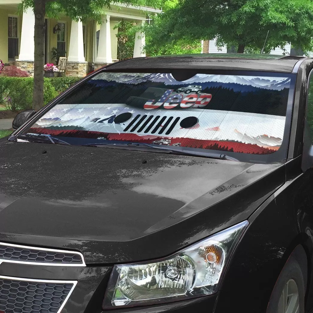 Gearhuman 3D Jeep American Flag Sunshade