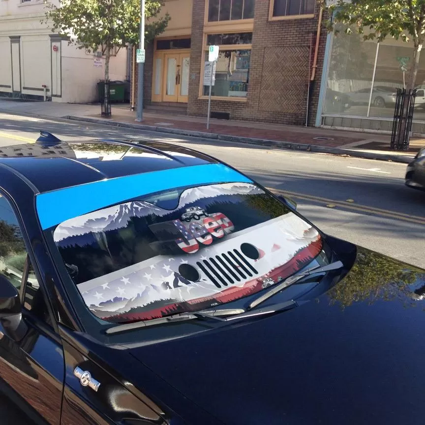 Gearhuman 3D Jeep American Flag Sunshade