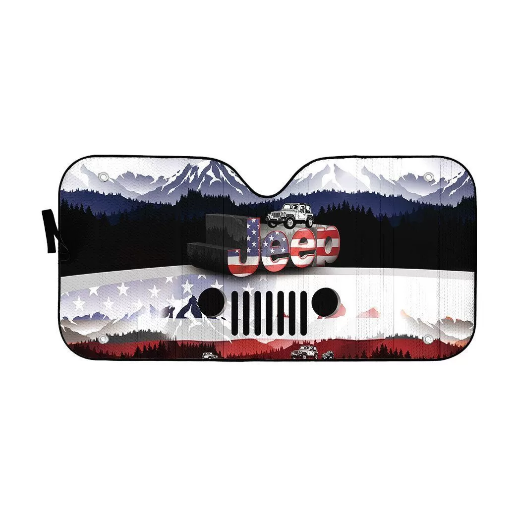 Gearhuman 3D Jeep American Flag Sunshade