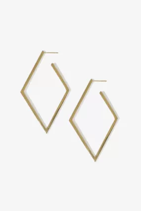 Gold Diamond Hoop Earrings