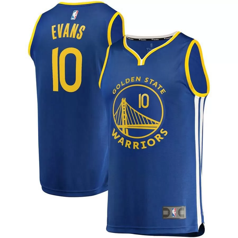 Golden State Warriors Jacob Evans Fanatics Branded Fast Break Player Icon Jersey Kids - Blue | Ireland L6417B9