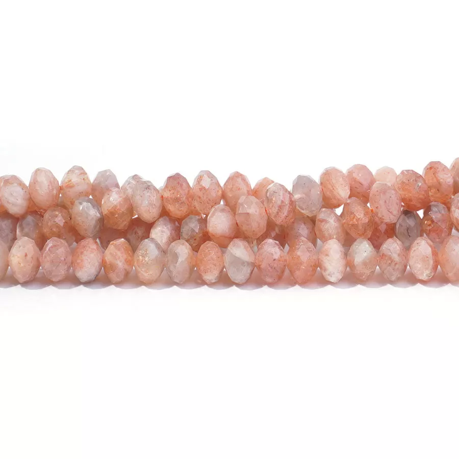 Golden Sunstone 6mm Rondelle Faceted - 15-16 Inch