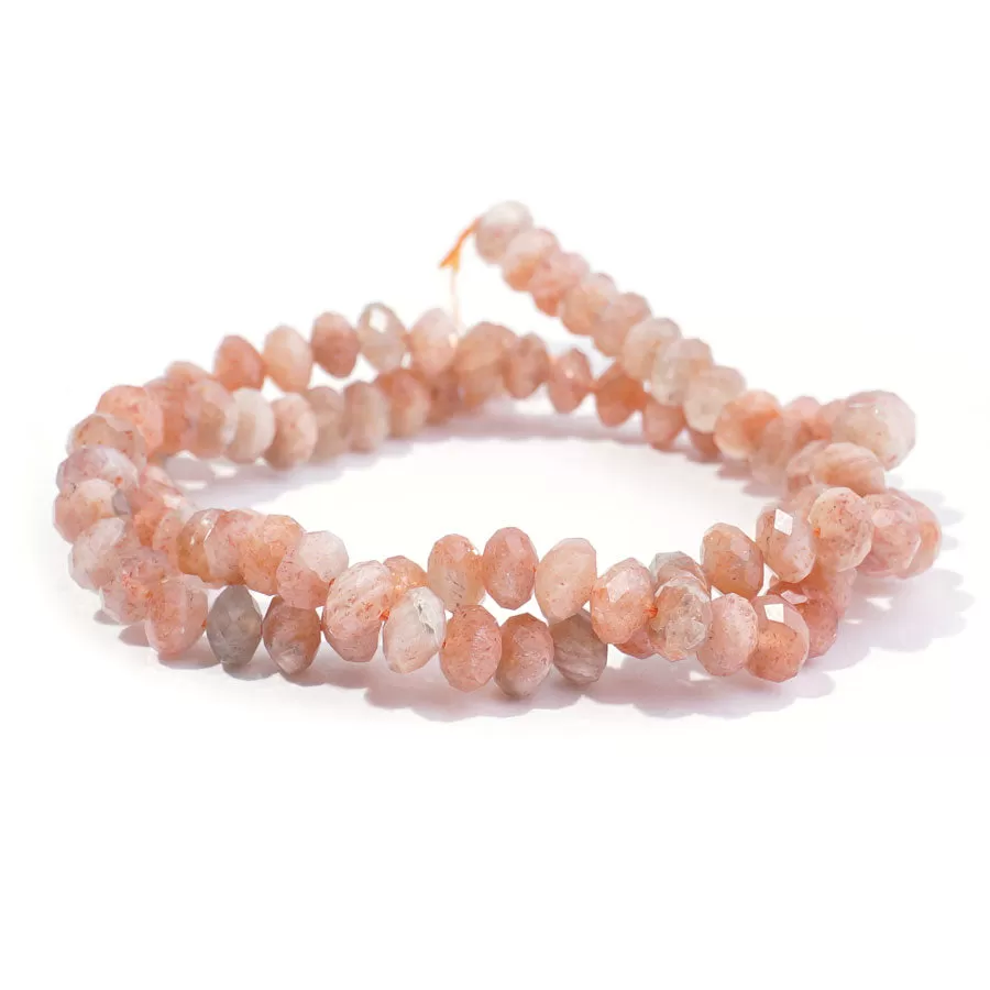 Golden Sunstone 6mm Rondelle Faceted - 15-16 Inch