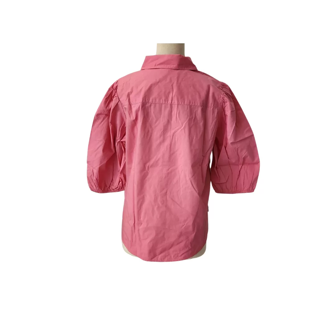 H&M Pink Oversized Collared Shirt | Gently Used |