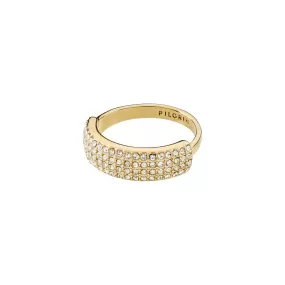 Heat Gold Plated Crystal Ring