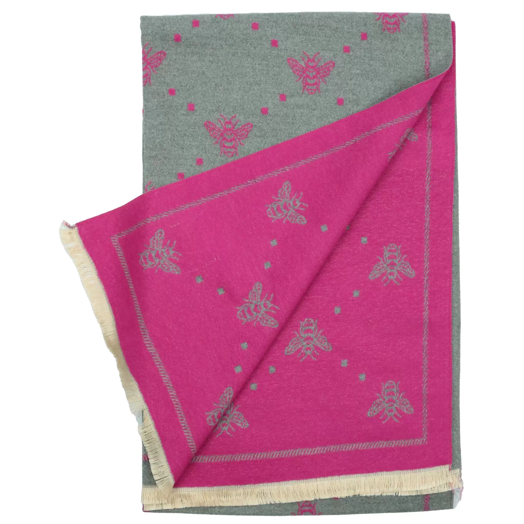 Heritage Warm Cashmere Pashmina Soft Feel Scarves - Bee with Dots