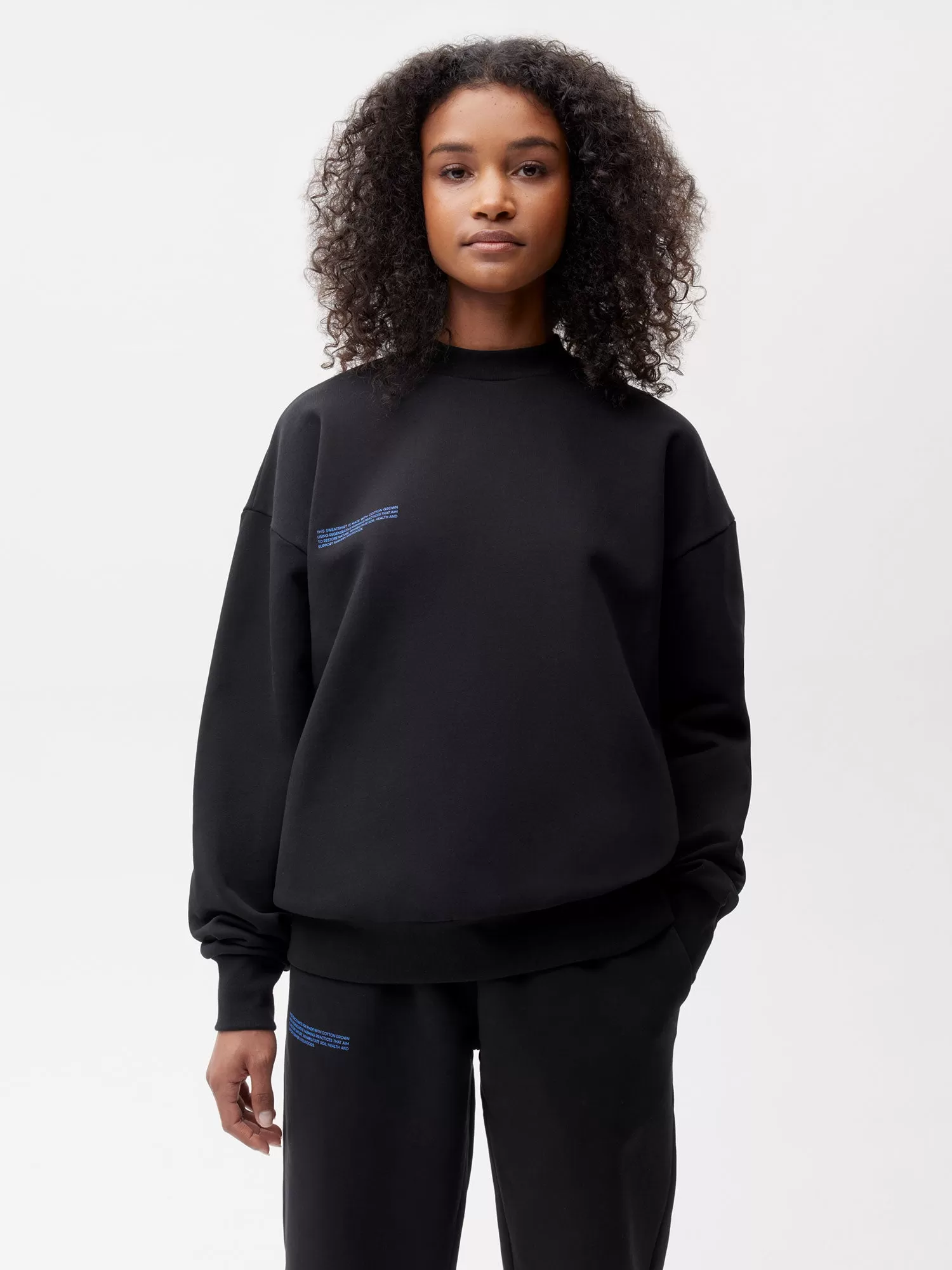 In Conversion Cotton Sweatshirt—black