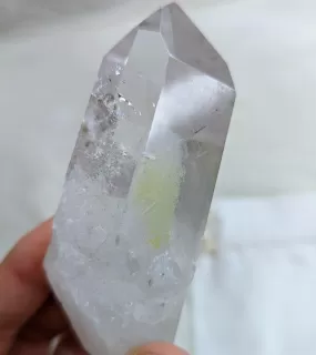 Incredible Phantoms~ Ultra Clear Quartz with Chlorite Inclusions Polished Point ~AA Grade from Brazil