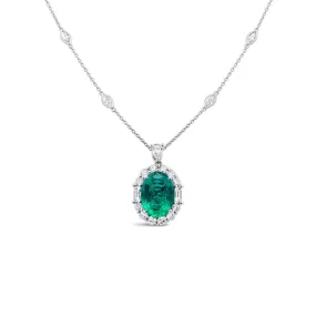 Irisa by Martin Binder Emerald & Diamond by the Yard Necklace