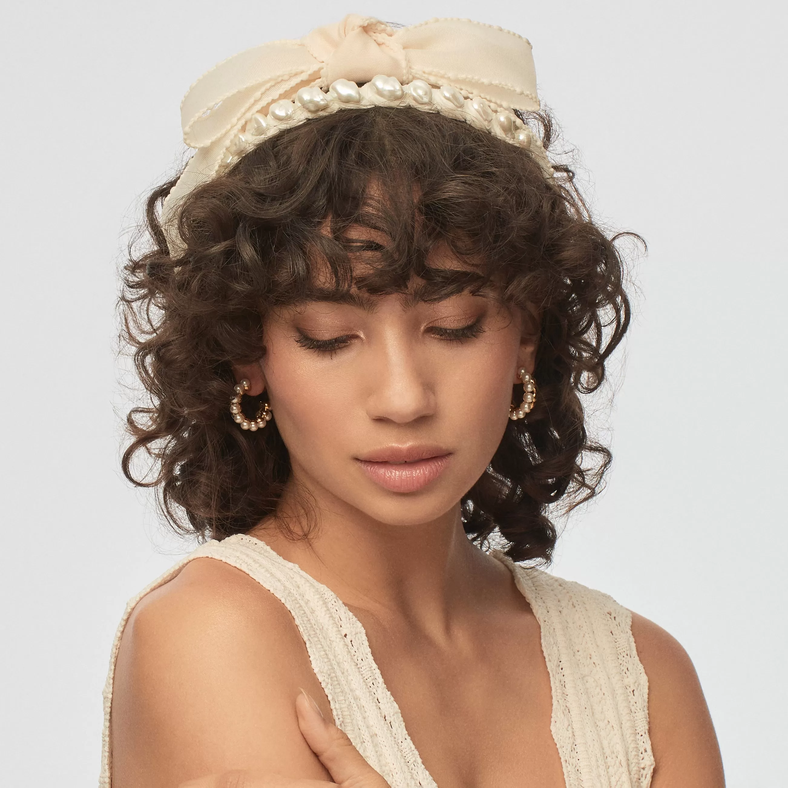 IVORY SHEER SHIRLEY HEADBAND