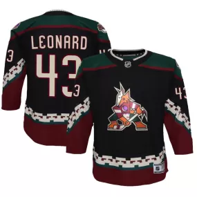 John Leonard Arizona Coyotes Youth 2021/22 Home Premier Jersey - Black