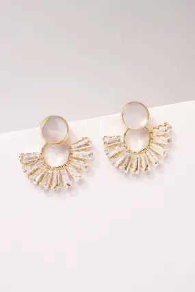 Joy Crystal CZ Earrings - Gold Clear