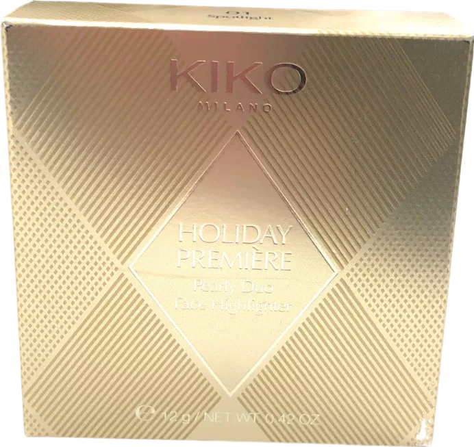 KIKO Holiday Première Pearly Duo Face Highlighter 01 Spotlight 12g