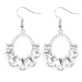 Kissable Shimmer White Gem Earrings