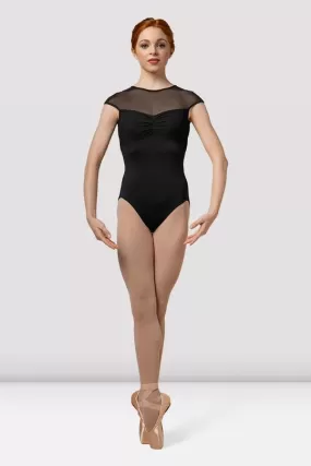 Ladies Mirella Splice Sap Sleeve Leotard - M5092LM