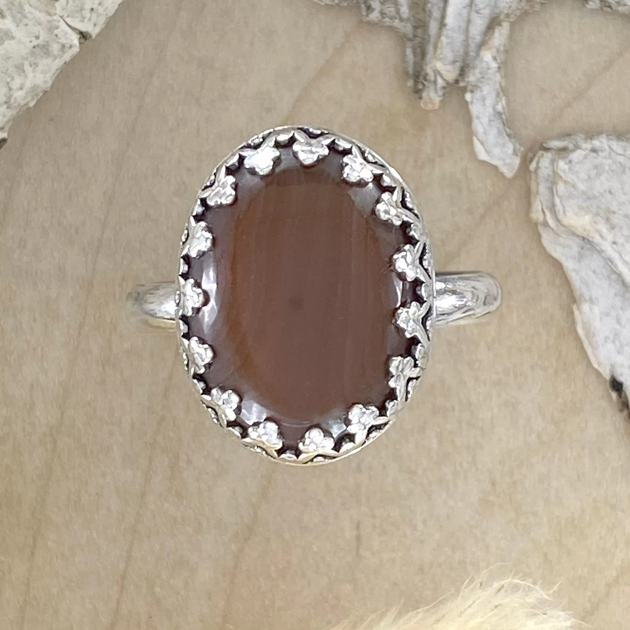 Lake Superior Agate Ring - Size 9