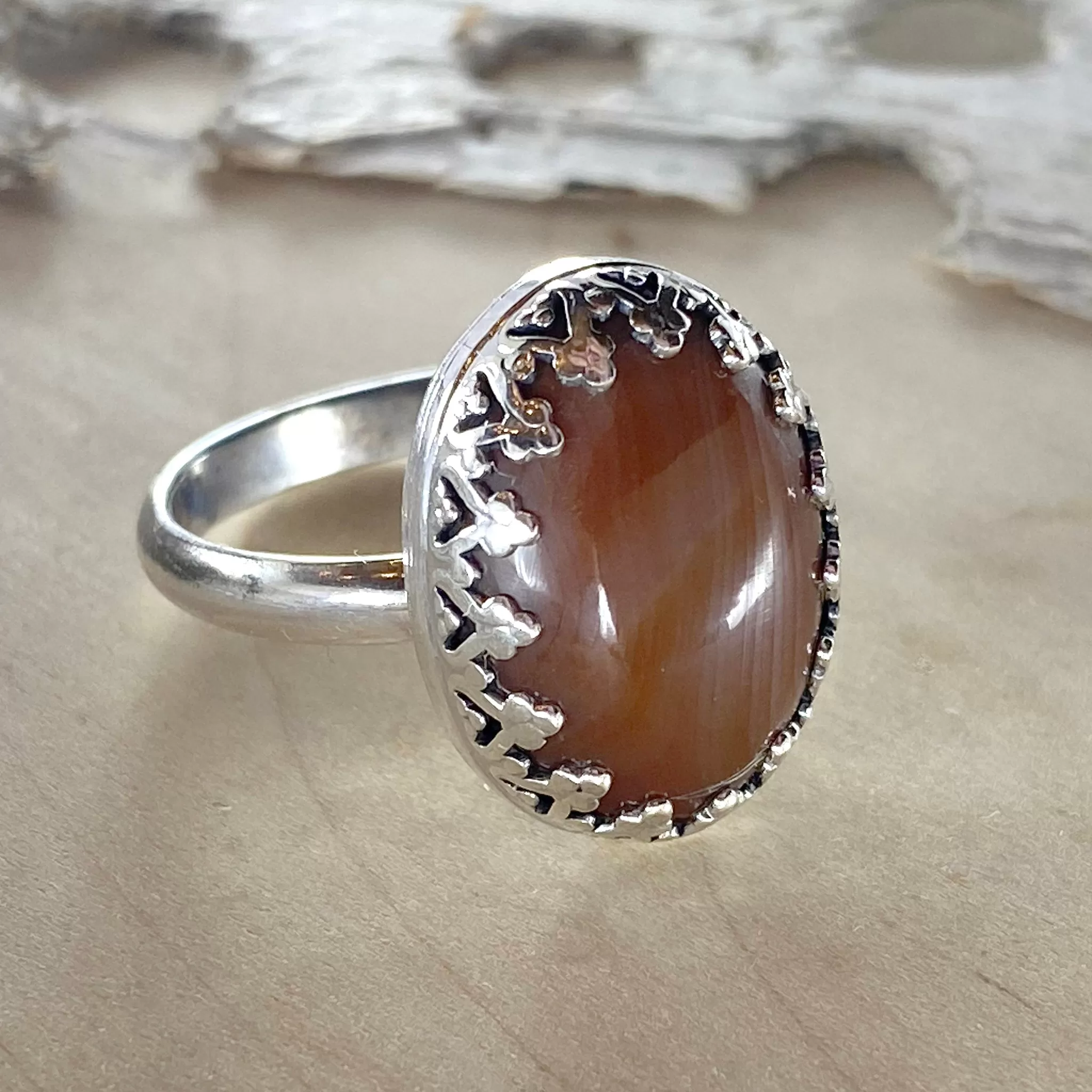 Lake Superior Agate Ring - Size 9