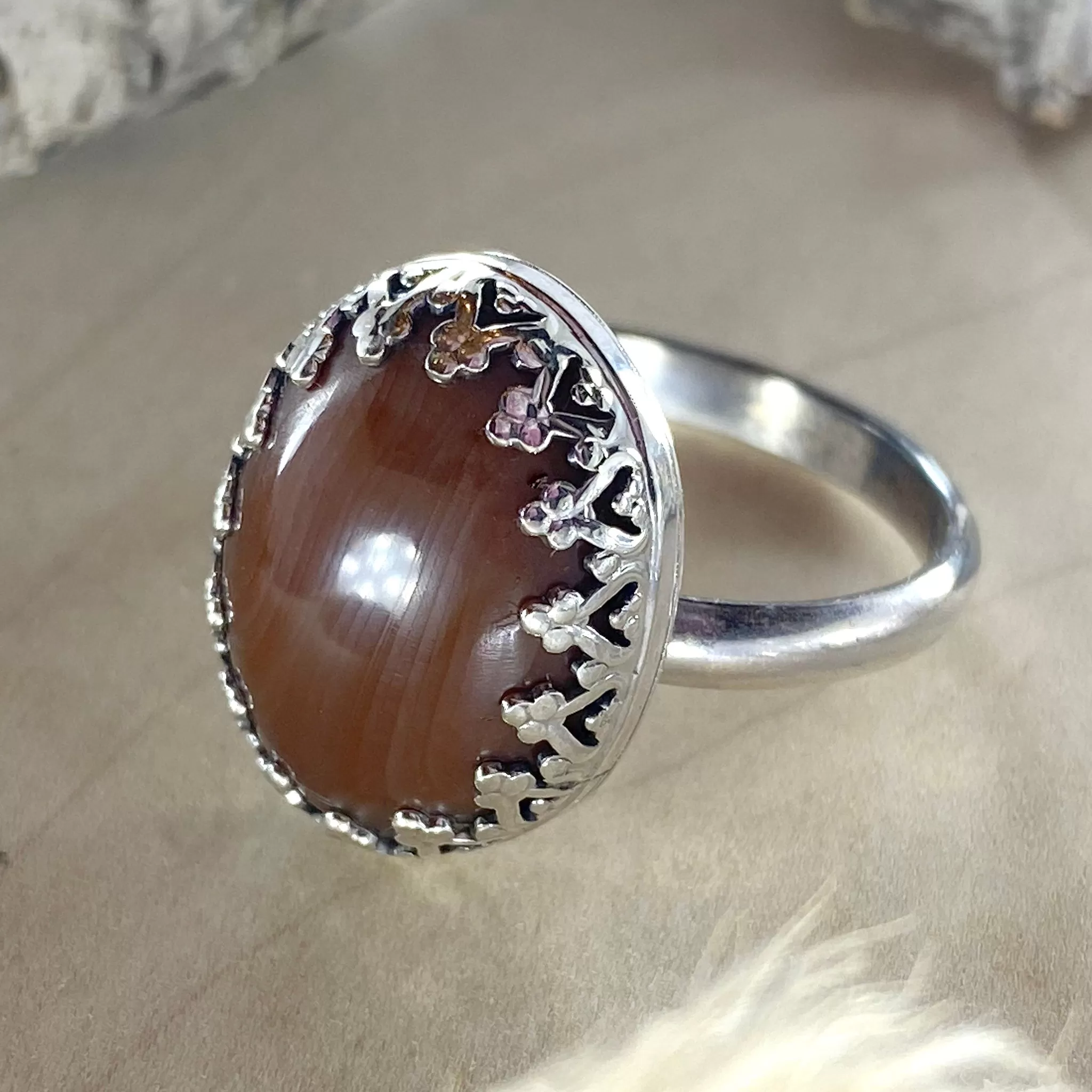 Lake Superior Agate Ring - Size 9