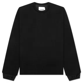 Lined Cuff Sweatshirt - Black