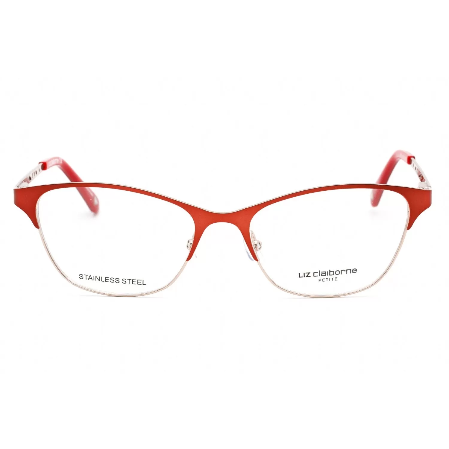 Liz Claiborne L 465 Eyeglasses Matte Red Gold / Clear Lens