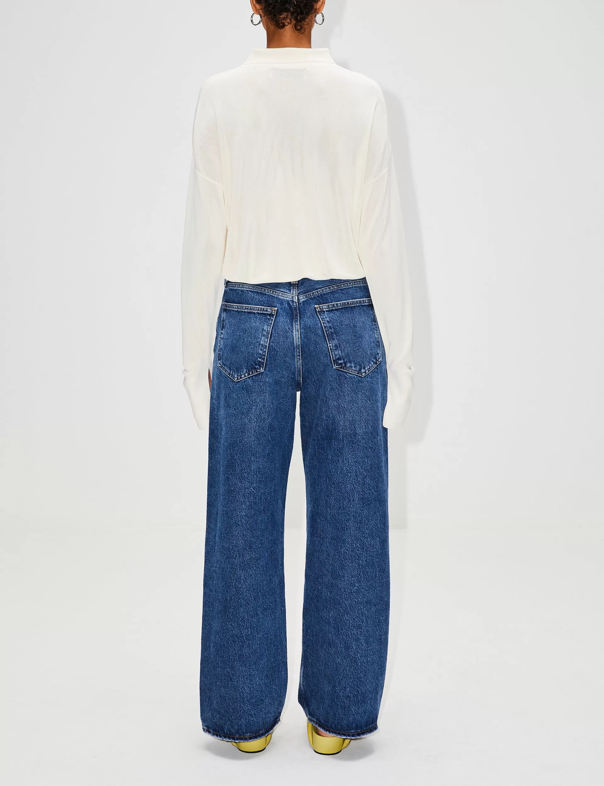 Low Slung Wide Leg Jean