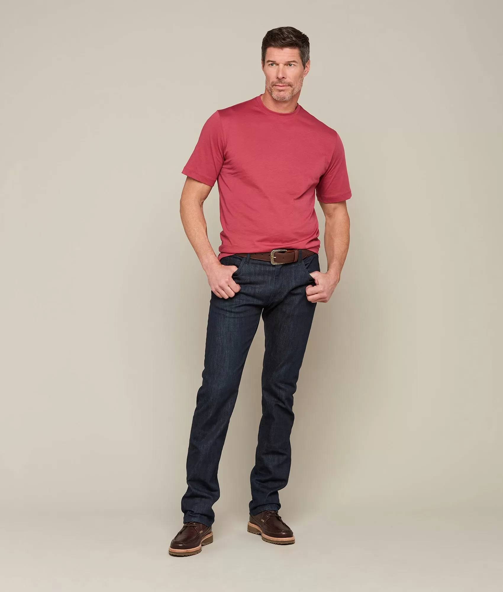 Lucchese Pima Cotton Tee :: Red