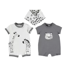 Mayoral Baby Short 2pc Romper Set_ Grey 1637-78