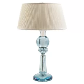 Mid Century Modern Blue Glass Table Lamp