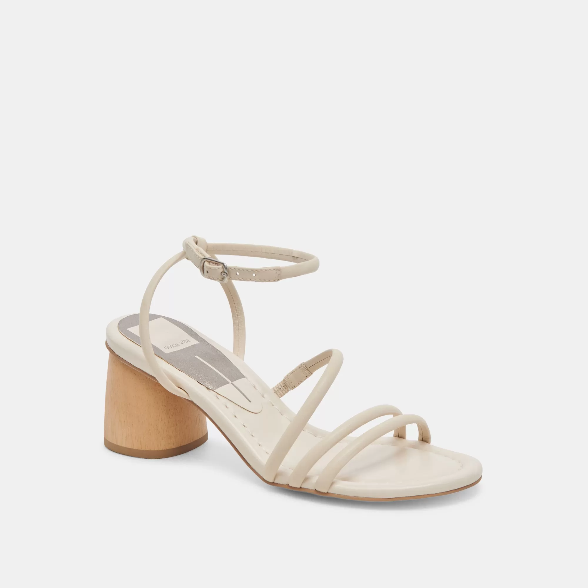 MIKAEL HEELS IVORY LEATHER