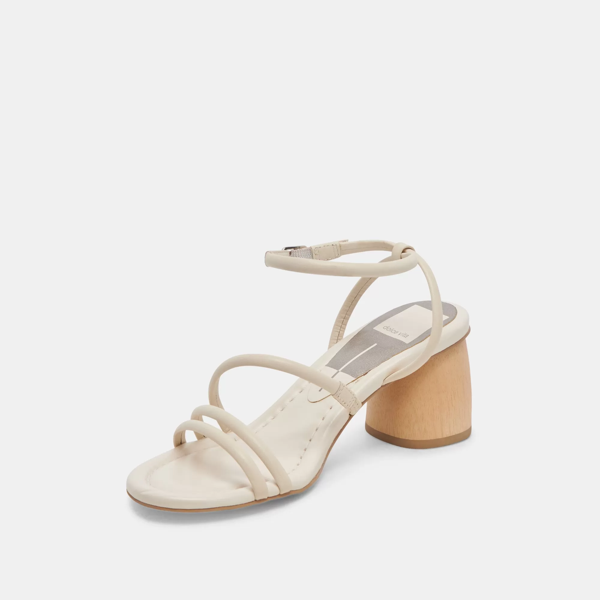 MIKAEL HEELS IVORY LEATHER