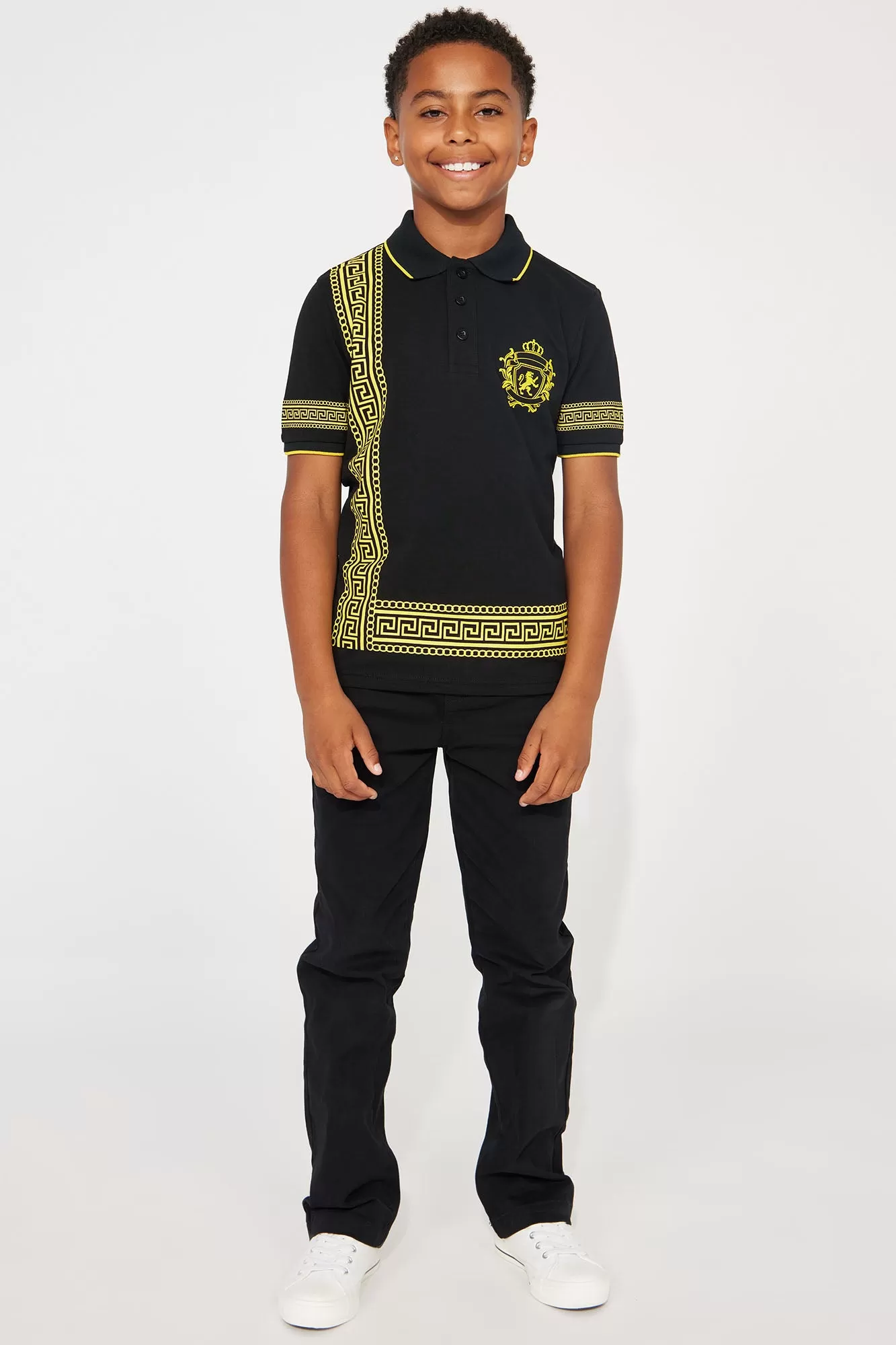 Mini Neymar Pique Polo - Black