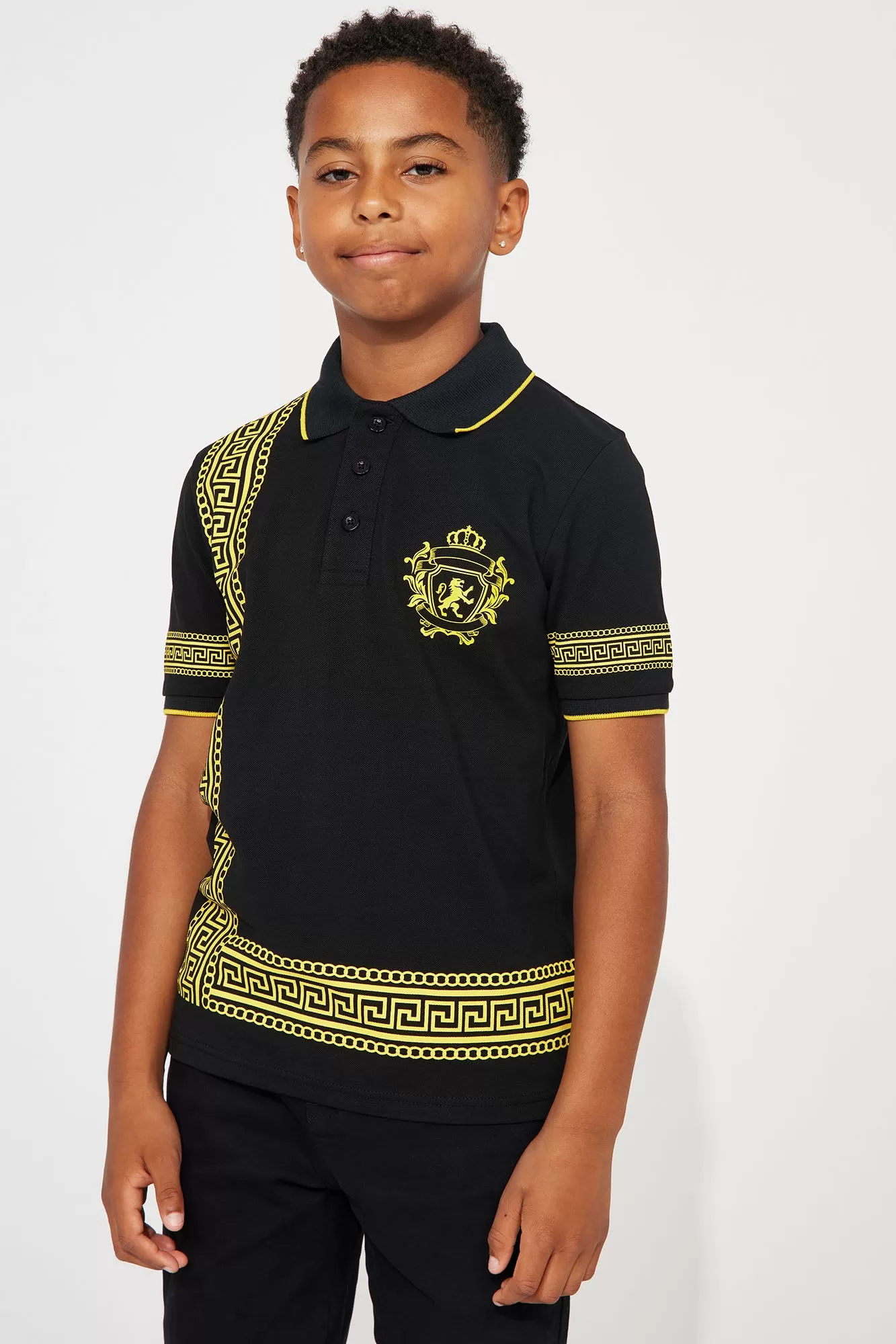 Mini Neymar Pique Polo - Black