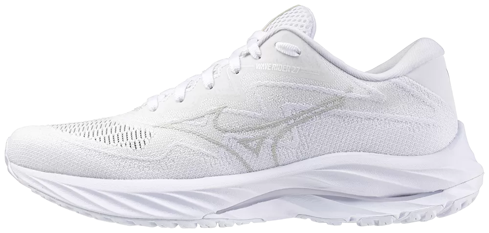 Mizuno Wave Rider 27 SSW (B Width) - White/Ultimate Grey/Nimbus Cloud (Womens)