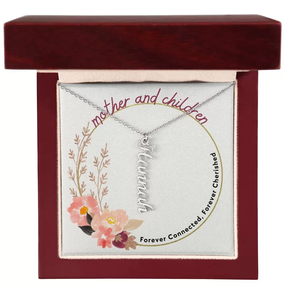 Mother And Children, Forever Connected Custom Multi Children Name Necklace