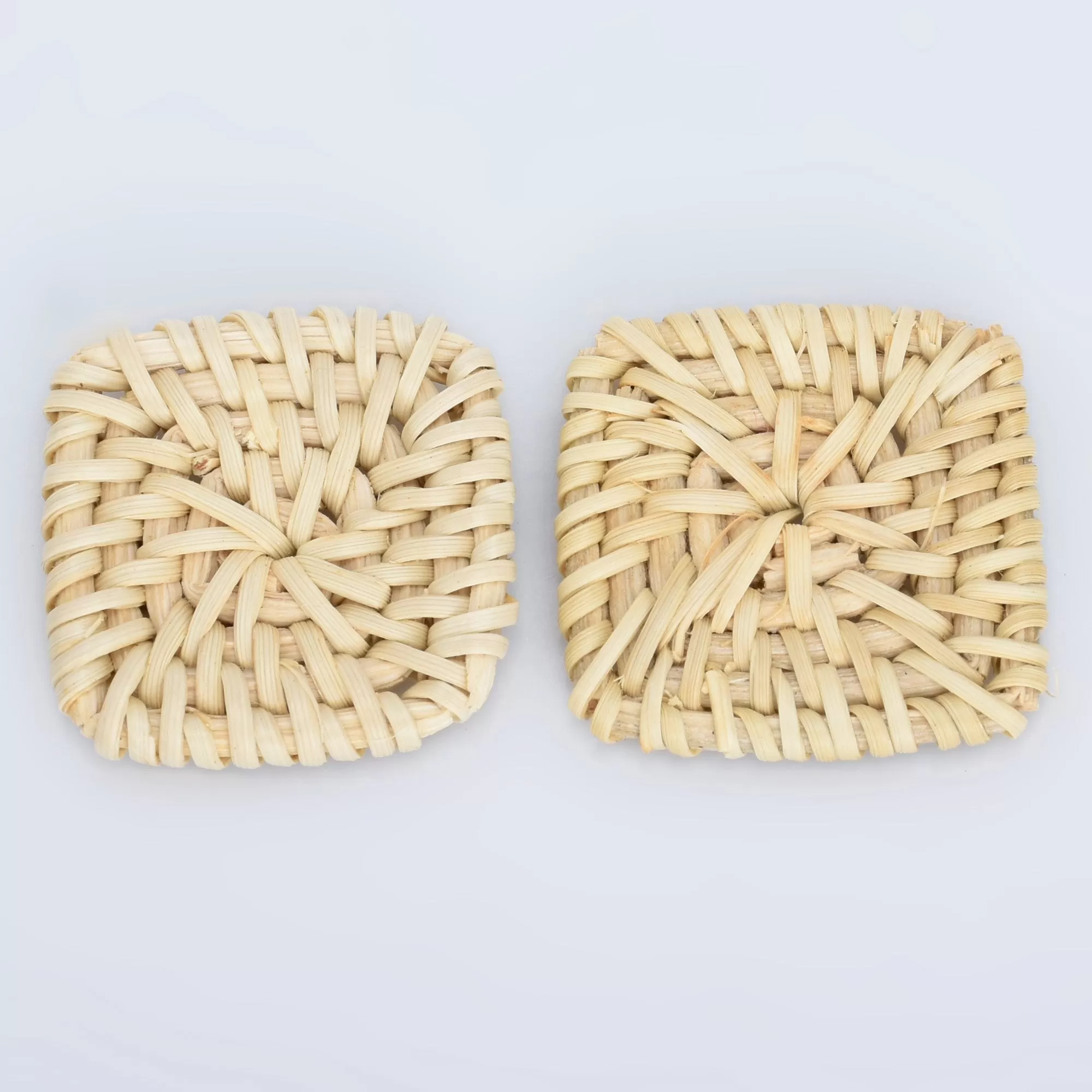 Natural Rattan Wood Earring Hoops Geometric shape Wooden Charms Handwoven diy Wooden Straw Earring 2pcs 102828