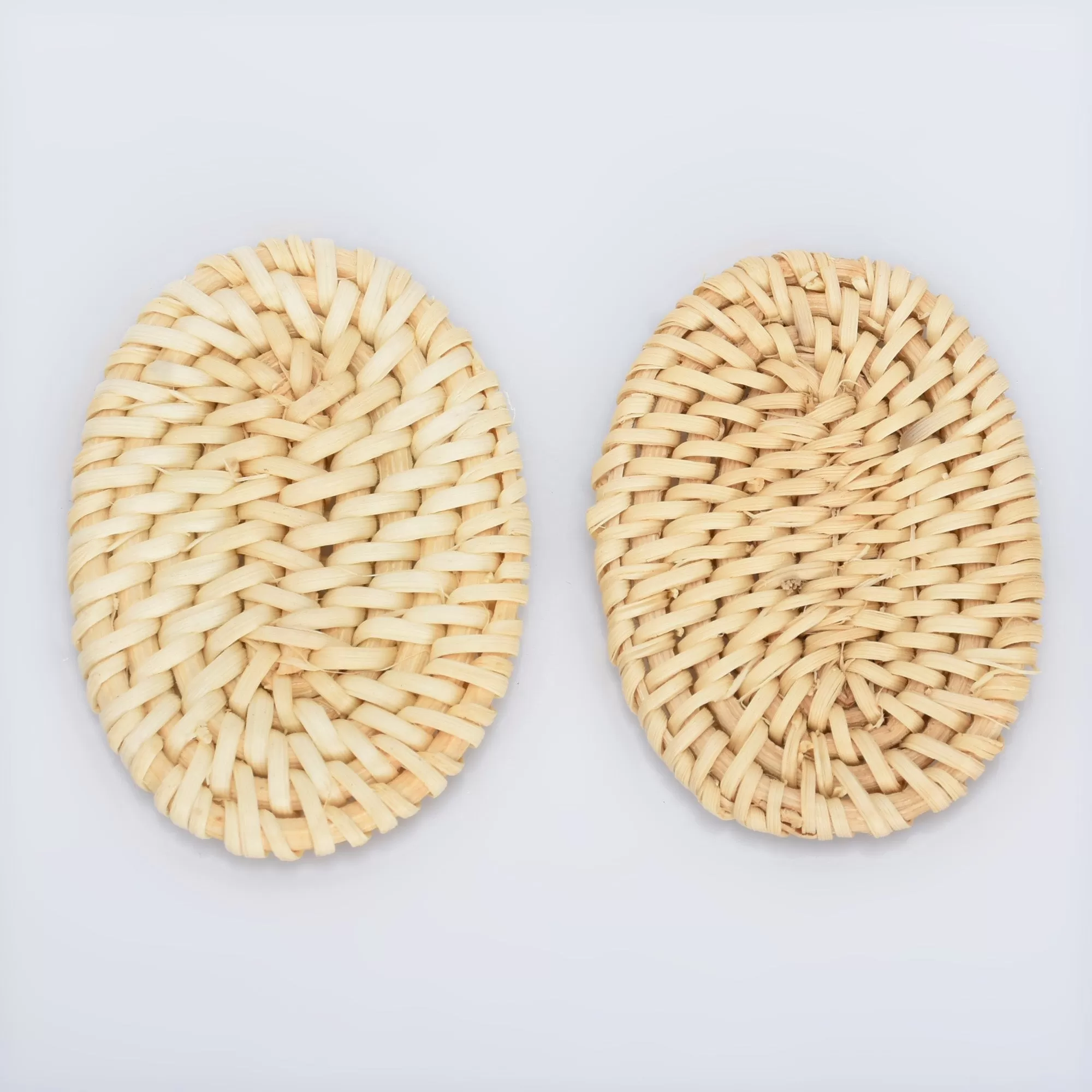 Natural Rattan Wood Earring Hoops Geometric shape Wooden Charms Handwoven diy Wooden Straw Earring 2pcs 102828